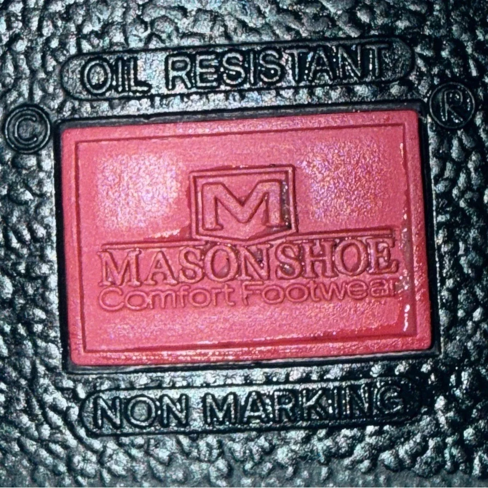 👢MASON SHOE Work‎ Boots Pull-On Black Leather Oil Resistant PREMIUM INSOLES 15E